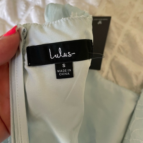 Lulu's Exquisite Moments light blue jacquard Sheath Mini Dress - Picture 13 of 14